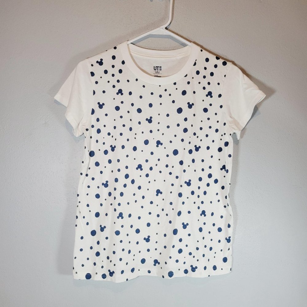 Disney Shirt Womens Medium White Short Sleeve Mickey Mouse